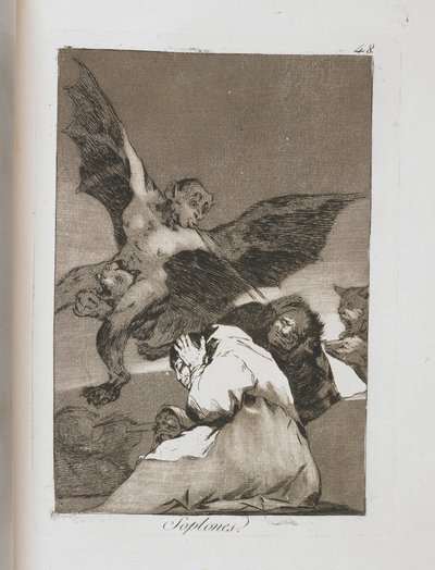 Plaat uit Los Caprichos, 1797-1798 door Francisco de Goya